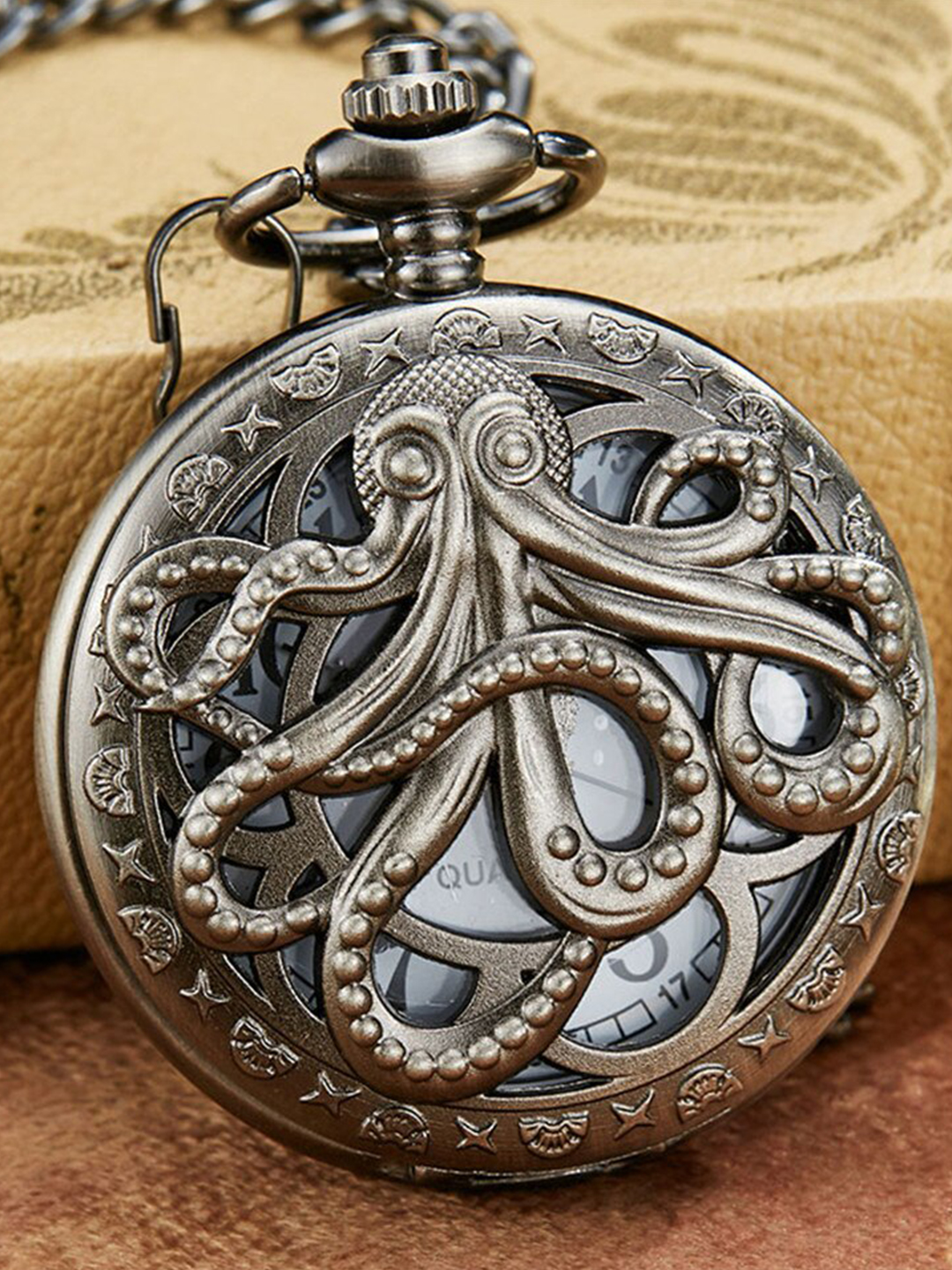 YouBella Pocket Watch Pendant with Chain for Husband Unique Memorable Gift Dual Purpose Stainless Steel Clock for Men (YBWATCH_0028)